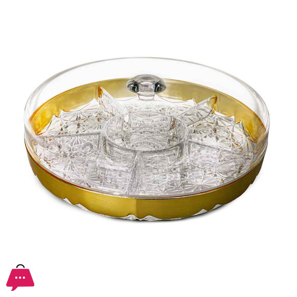 Acrylic Large 5 Section Dry Fruits Dish – 26cm