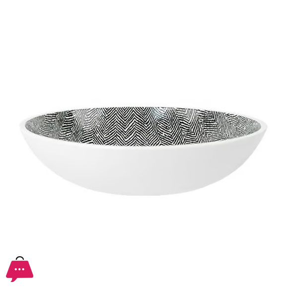 Danny Home Elegant Textures Porcelain Deep Plate 8 Inch