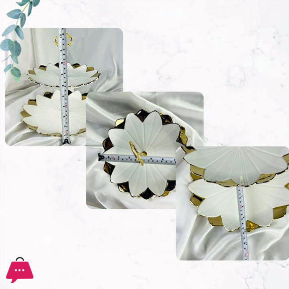 Luxury Classic Gold Tulip 2 & 3 Tier Pastry Stand
