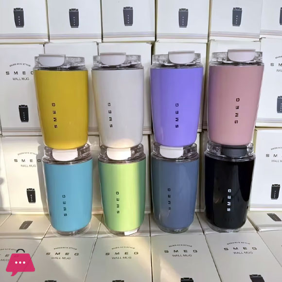 SMEG Tumbler Stainless Steel Tumbler Coffee Mug Insulated Travel Vacuum Flasks Drinking Mug