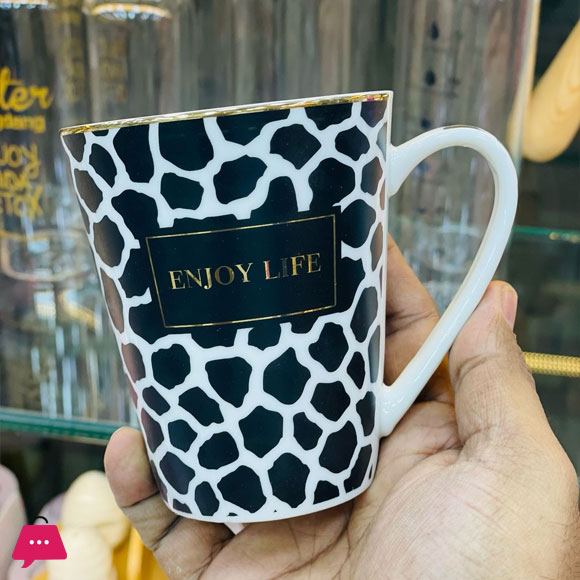 Nouvelle Collection Porcelain Mugs Gold Rim 1-Pcs