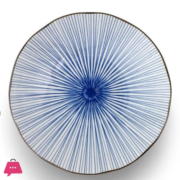 Danny Home Vintage Blue and White Ceramic Dinner Plates 7.5 Inch