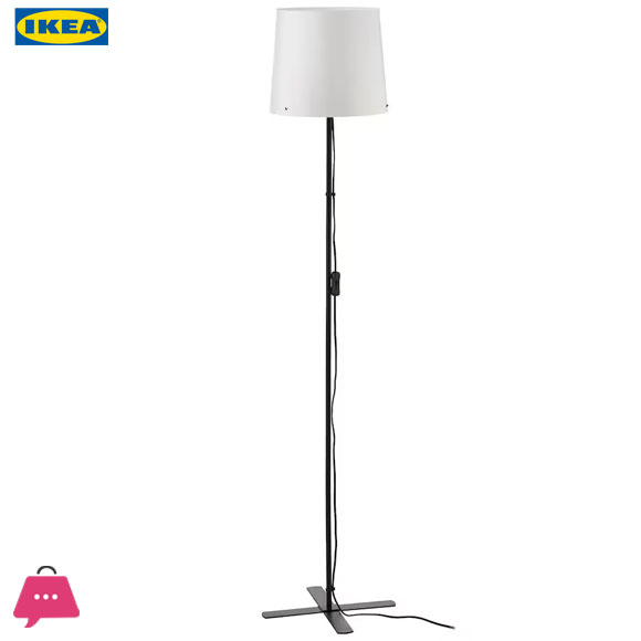 IKEA BARLAST Floor Lamp, Black / White150 cm