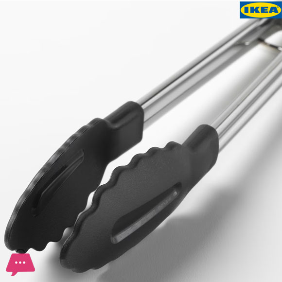 IKEA TILLAMPAD Tongs, Stainless Steel - 2 Pcs Set