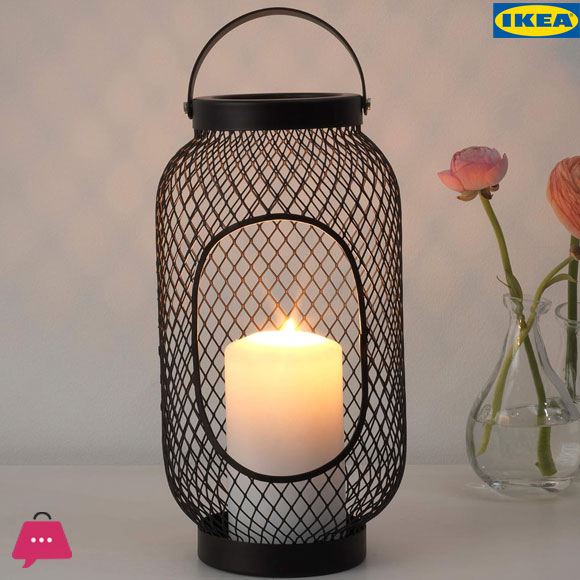 IKEA TOPPIG Lantern for Block Candle