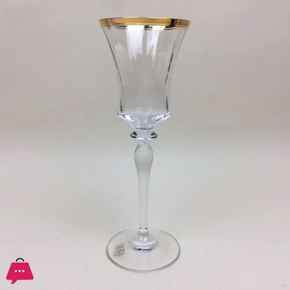 MIKASA Crystal Gold Rim Austria Stemmed Wine Glass - Set of 6
