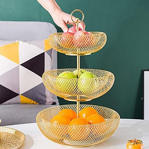 Modern Tiered Fruit Bowl For Kitchen Counter, 3-Tier Fruit Bowl Multi Tier Wire Vegetable Fruit Basket Organizer Holder For Kitchen Livingroom 3Pcs Set 4 Modern Tiered Fruit Bowl For Kitchen Counter, 3-Tier Fruit Bowl Multi Tier Wire Vegetable Fruit Basket Organizer Holder For Kitchen Livingroom 3Pcs Set