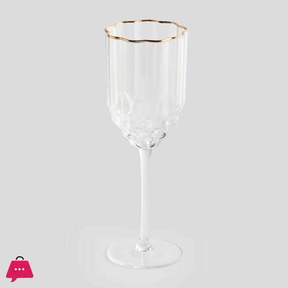 Flower Bud Crystal Goblets and Fluet Glass - Set of 6