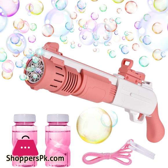 10 Holes Automatic Colorful Bubble Gun Bubble Toy with 100ml Bubble Liquid