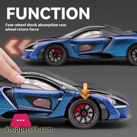 1:24 Mclaren Senna Super Sports Mini GT Alloy Diecast Model Vehicle Simulation Sound & Light Birthday Gifts Box For Boyfriend