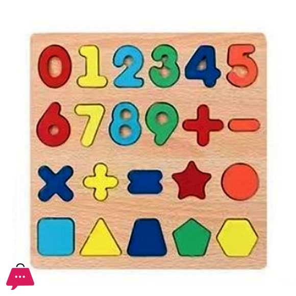 Wooden Alphabet | Puzzles & Numbers Count Board, Colorful ABC Uppercase Letters/Numbers/Shapes for Kids Toddlers Preschool Early Learning Educational Toys