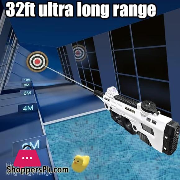 32 Ft High Pressure Electric Water Guns Water Blaster Shooting Outdoor Beach Pool Toys