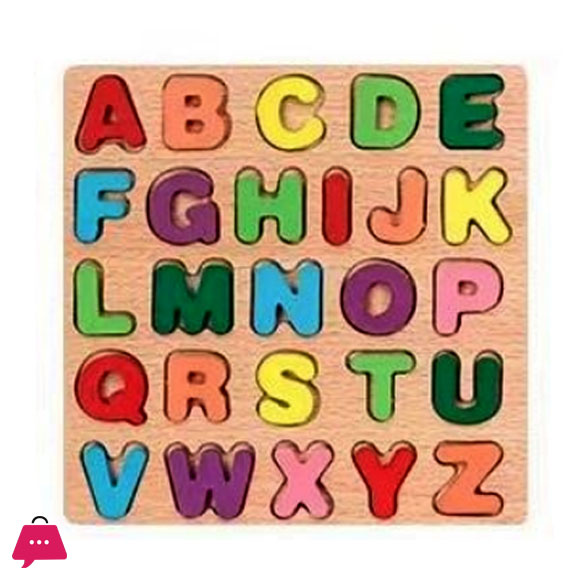 Wooden Alphabet | Puzzles & Numbers Count Board, Colorful ABC Uppercase Letters/Numbers/Shapes for Kids Toddlers Preschool Early Learning Educational Toys