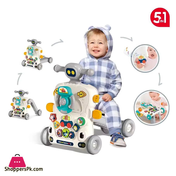 5 IN 1 Activity Musical Baby Walker Multifunctional Baby Push Walker Toys