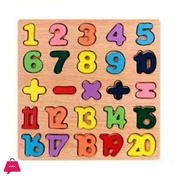 Wooden Alphabet | Puzzles & Numbers Count Board, Colorful ABC Uppercase Letters/Numbers/Shapes for Kids Toddlers Preschool Early Learning Educational Toys