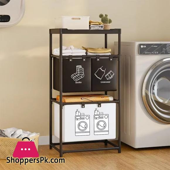 Foldable Dirty Clothe Basket Top Shelf Design Moisture-proof Laundry Basket