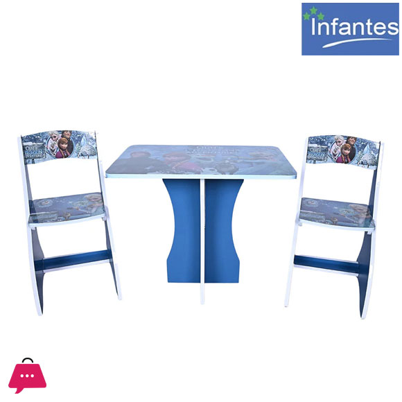 Infantes Kids Portable Study Table & Chair Wood - 2 Chair & Table