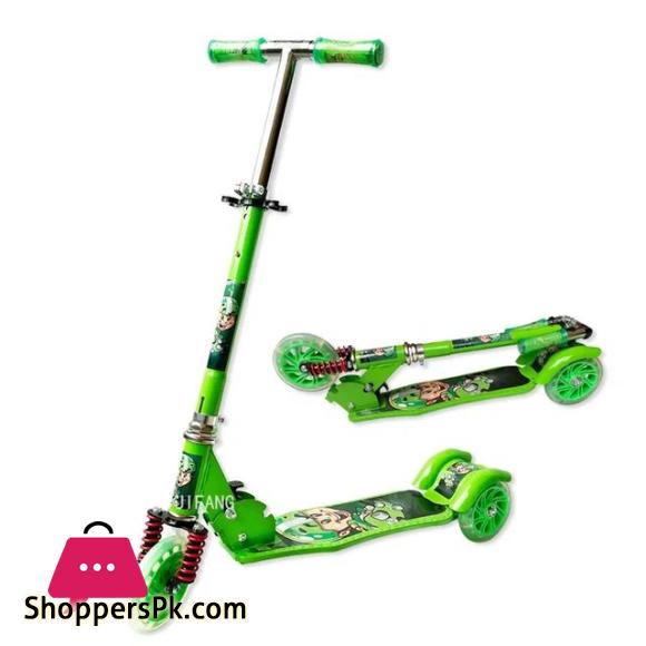 High Quality 3-Wheel Portable Stylish Padded Handles Kick Scooter Flashing Wheels 6-10 Years Kids