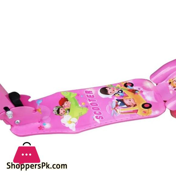 High Quality 3-Wheel Portable Stylish Padded Handles Kick Scooter Flashing Wheels 6-10 Years Kids
