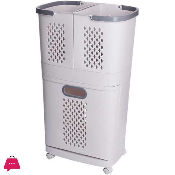 Laundry Baskets on Wheels Rolling Laundry Trolley Carts