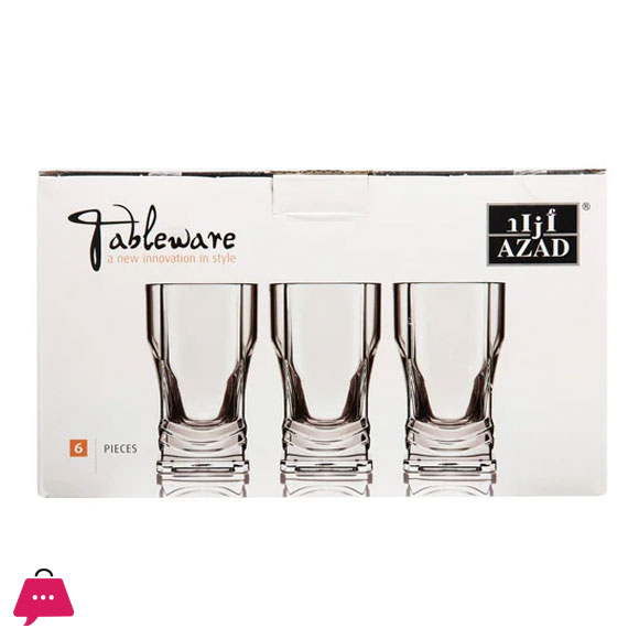 AZAD 6 Pcs Acrylic Glass 230ml Saudia Made