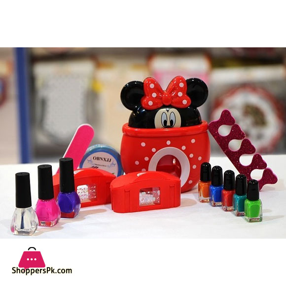 Childrens Cosmetics with Nail Stampe Minnie Mouse