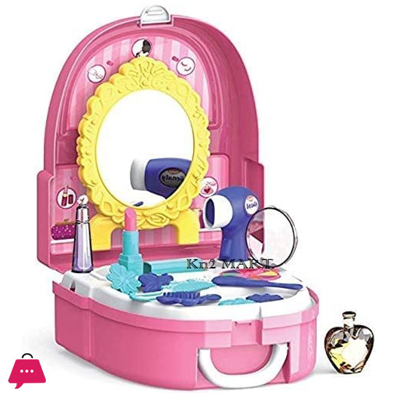 Dresser Back Pack Play Set with Make up Cosmetic Accessories Princess Beauty Play Set