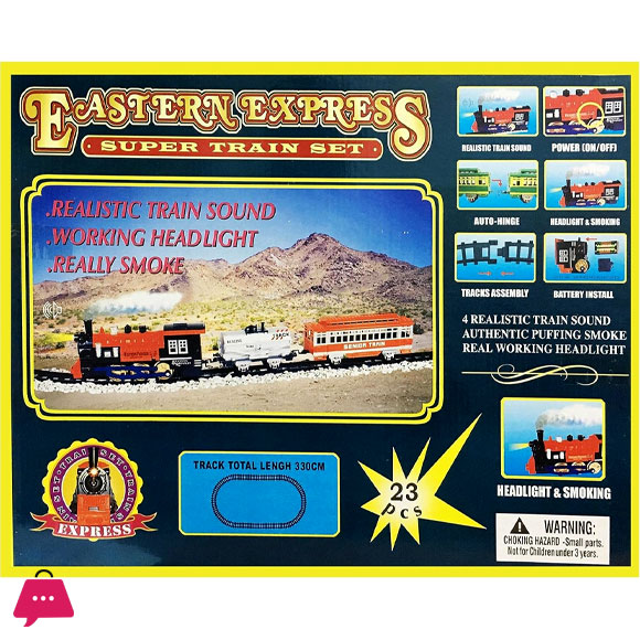 Eastern Express Super Electric Train Set with Puffing Smoke - 23Pcs