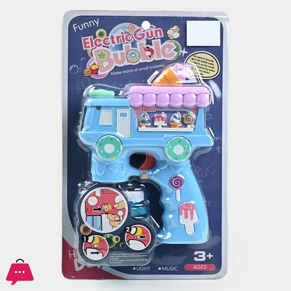 Electric Ice Cream Bubble Blaster Bubble Gun For Kids with Light Music