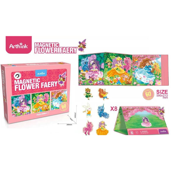 VC Art Magnetic Puzzle Learning Educational Toys for Kids / Alphabet / Farm / Flower Faery