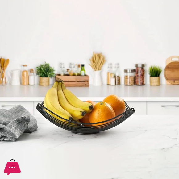 Fruit Basket Black Metal