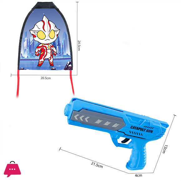 Kids Kite Launcher Kites Beach Toys Shooting Kites Gun Flying Glider Air Combat