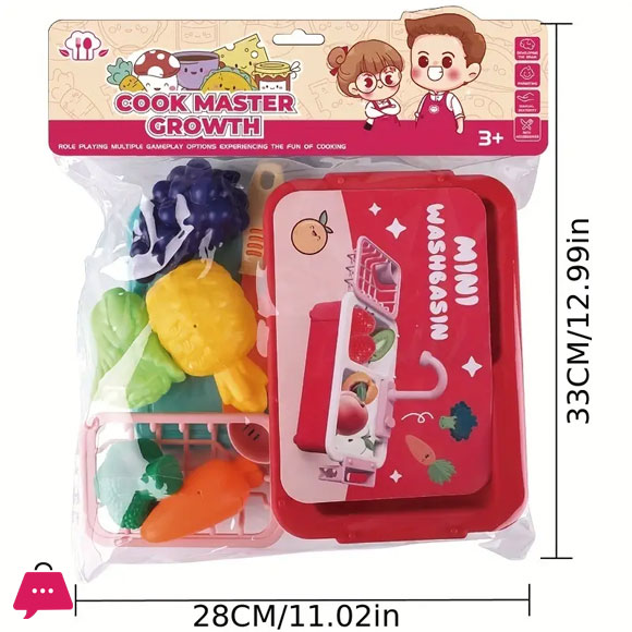 Kitchen Sink with Fruit and Vegetable Cutting Board