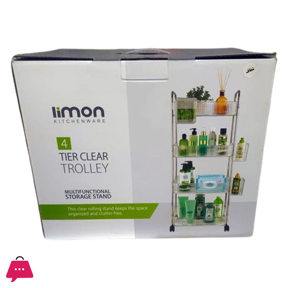 Limon 3 & 4 Tier Clear Acrylic Smart Trolley