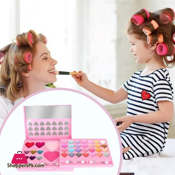 Makeup Set for Kids - Colorful Shadows Glitters Non-Toxic Varnishes and Brushes