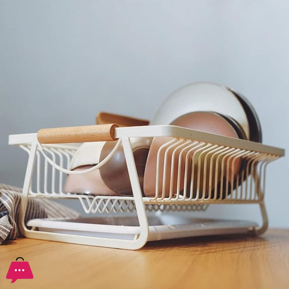 Metal Dish Drying Rack, Wrought Iron Plate Rack