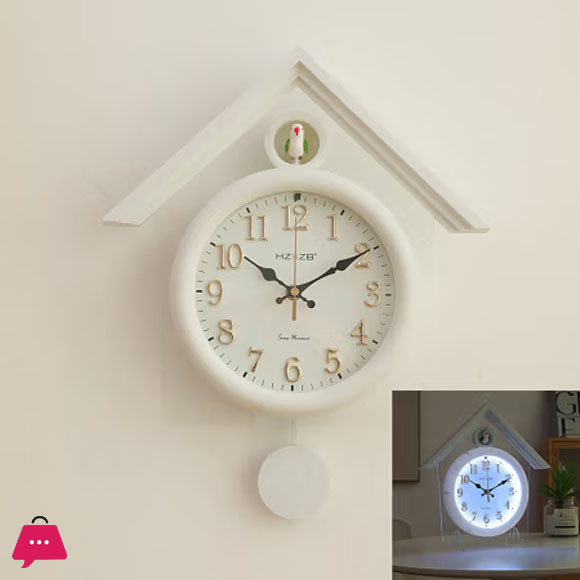 Modern LED Light Clock with Different Light Modes and Colors Also include Remote to change LED Colors and Modes, Best for Living Room & Kids Room