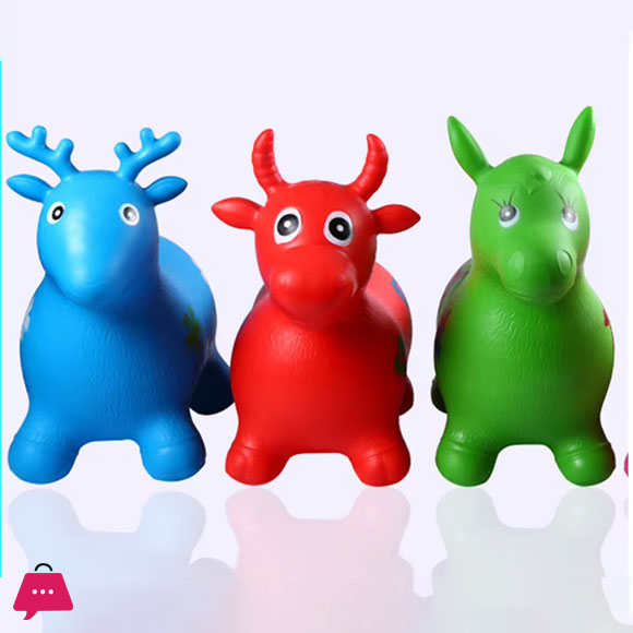 Musical Inflatable Jumping Animals for Kids with Light Music Cow , Horse , Deer
