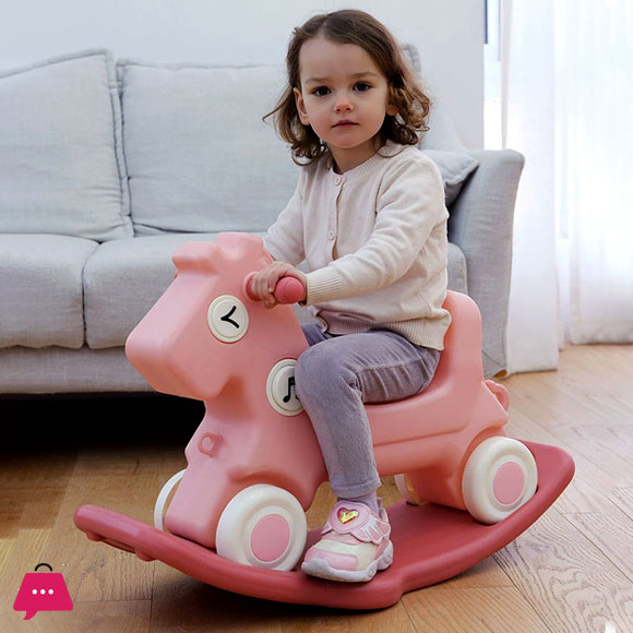 Rocking Horse 1-5 years old 2 in 1 Rocking Riding Horse