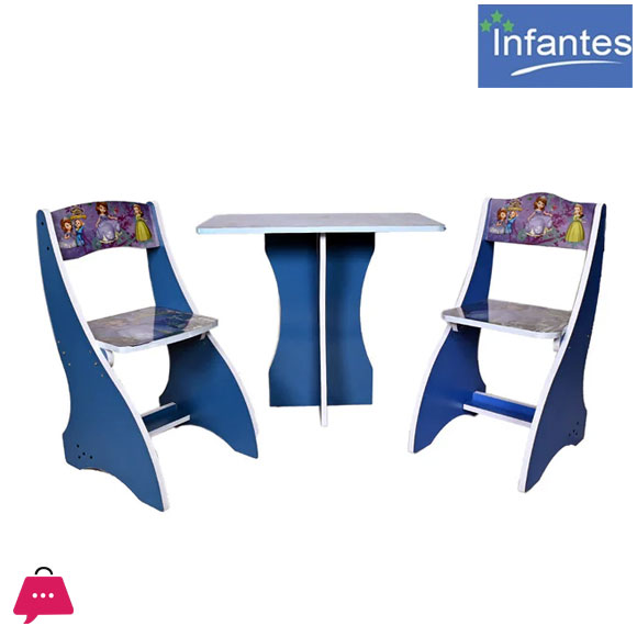 Infantes Kids Portable Study Table & Chair Wood - 2 Chair & Table