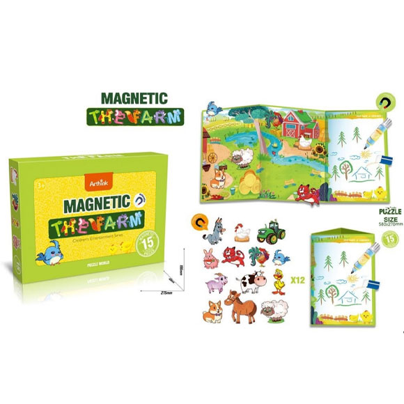 VC Art Magnetic Puzzle Learning Educational Toys for Kids / Alphabet / Farm / Flower Faery