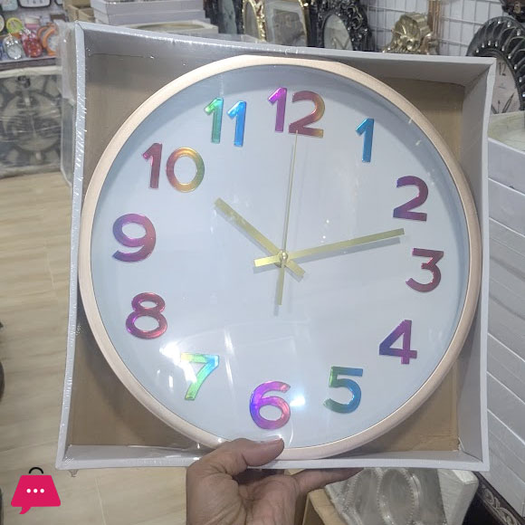 12 Inch 30CM Circular Laser Wall Clock, Luxurious and Fashionable