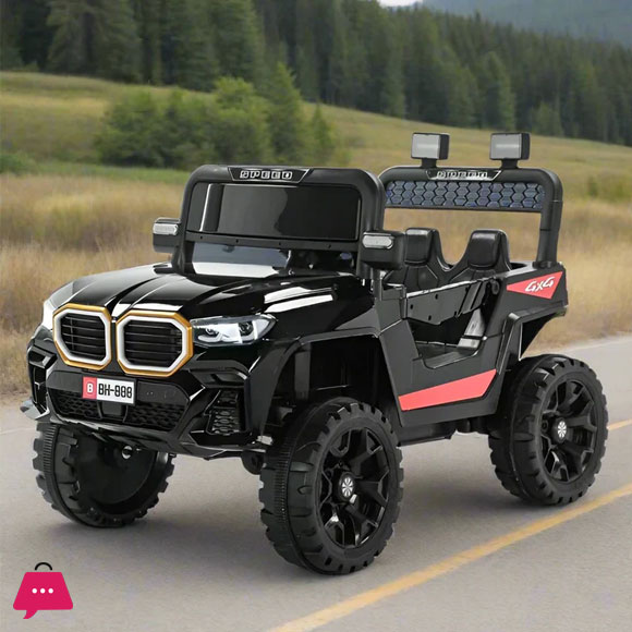 12V Mini Bmw Police Ride-On Jeep with 2x2 Motors