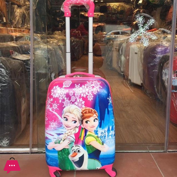 18 inch Disney Travel Suitcase with Wheels Cartoon Luggage Travel Bags For Children