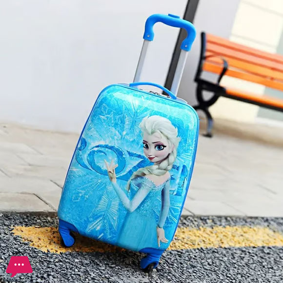 18 inch Disney Travel Suitcase with Wheels Cartoon Luggage Travel Bags For Children
