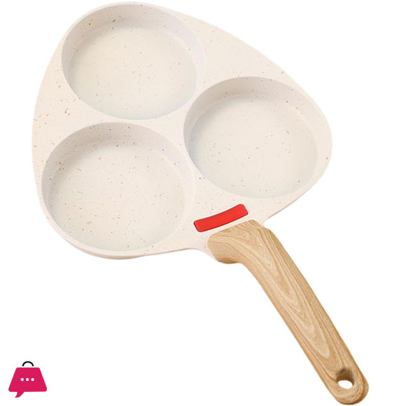 3 Holes Egg Frying Pan Non-Stick Pan Multipurpose Pancake Pan