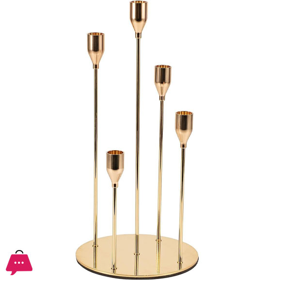 5 Arms Candle Holder Centerpieces for Tables Decorative Candlestick Holder for Taper Candles