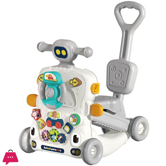 6 IN 1 Activity Musical Baby Walker Multifunctional Baby Push Walker Toys
