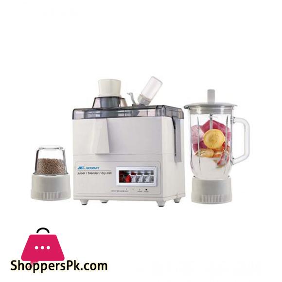 Anex AG-176 GL Juicer Blender & Dry Grinder White