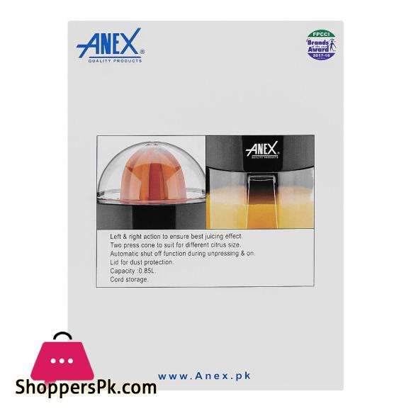 Anex Deluxe Citrus Juicer, 850ml Capacity, 40W Black AG-2154